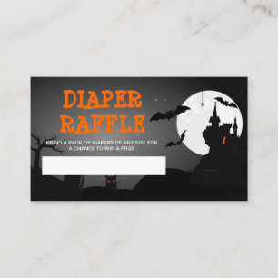 Diaper Baby shower van Raffe Ticket Halloween Them Informatiekaartje