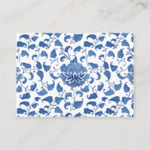 Diaper Baby shower van Raffle Blue Chinoiserie Informatiekaartje (Achterkant)