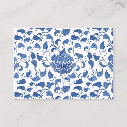 Diaper Baby shower van Raffle Blue Chinoiserie Informatiekaartje (Achterkant)