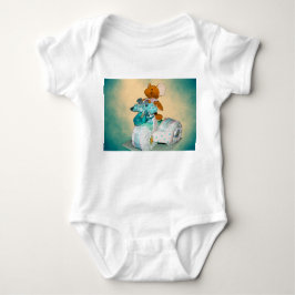 Diaper cake A diaper cake Tricycle with blue ribbo Romper