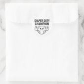 Diaper Duty Champion Ronde Sticker (Tas)