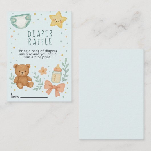 Diaper  informatiekaartje (Voorkant / Achterkant)