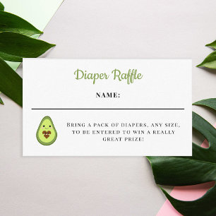 Diaper Kaart Kawaii Avocado Baby shower Cute