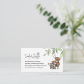 Diaper Kaart Raffle Enclosure Greenery Koe Thema (Staand voorkant)