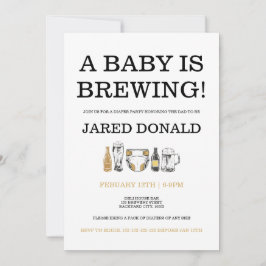 Diaper Kegger Invitation Beer & Diapers Dad Shower Kaart