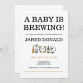 Diaper Kegger Invitation Beer & Diapers Dad Shower Kaart (Voorkant / Achterkant)
