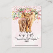 Diaper Koe Floral van Raffle Pink Girl Highland Informatiekaartje (Voorkant)