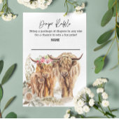 Diaper Koe Raffle Highland Couple Pampas Grass Informatiekaartje