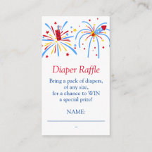 Diaper Raffle 4 juli Baby shower