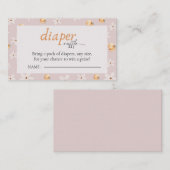 Diaper Raffle A Little Pumpkin Fall Baby Shower Informatiekaartje (Voorkant / Achterkant)