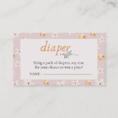 Diaper Raffle A Little Pumpkin Fall Baby Shower Informatiekaartje (Voorkant)