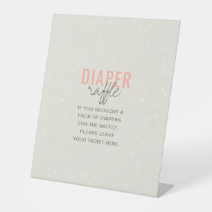 Diaper Raffle Adventure ziet uit naar roze meisjes Reclamebord Met Voetstuk