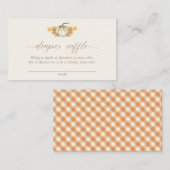 Diaper Raffle - Autumn Herfst Baby shower | Informatiekaartje (Voorkant / Achterkant)