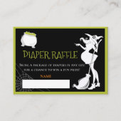 Diaper Raffle Baby Brewing Witch Halloween Informatiekaartje (Voorkant)