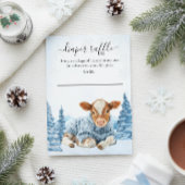 Diaper Raffle Baby Cow Calf Winter Christmas Informatiekaartje