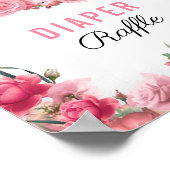 Diaper Raffle Baby Game Silver Flamingo Ballerina Poster (Hoek)