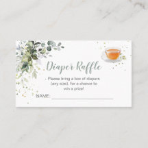 Diaper Raffle Baby is Brewing Kaart