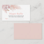 Diaper Raffle Baby shower Boho Floral Enclosure Informatiekaartje (Voorkant / Achterkant)