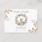 Diaper Raffle Baby Shower Game Cute Bear Informatiekaartje (Voorkant)