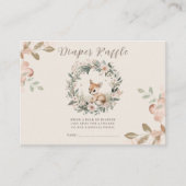 Diaper Raffle Baby Shower Game Cute Bear Informatiekaartje (Voorkant)