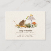 Diaper Raffle Baby shower Hedégel-paddenstoelen Informatiekaartje (Voorkant)