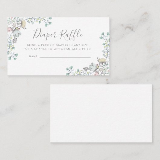 Diaper Raffle | Baby shower uitnodiging (Voorkant / Achterkant)