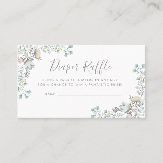 Diaper Raffle | Baby shower uitnodiging (Voorkant)