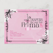 Diaper Raffle Ballet Theme Card Kaart (Voorkant)
