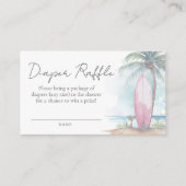 Diaper Raffle Beach Baby Shower Informatiekaartje (Voorkant)