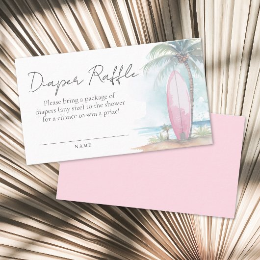 Diaper Raffle Beach Baby Shower Informatiekaartje
