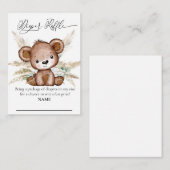 Diaper Raffle Beer Boho Pampas Grass Barly Wait Informatiekaartje (Voorkant / Achterkant)