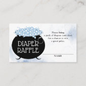 Diaper Raffle Blue Brew Halloween Baby Showe Informatiekaartje (Voorkant)