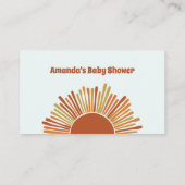 Diaper Raffle Boho Retro Boy Baby Shower Informatiekaartje (Achterkant)