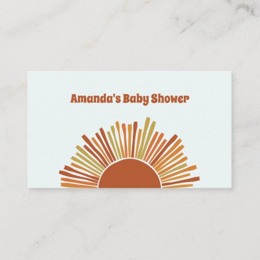 Diaper Raffle Boho Retro Boy Baby Shower Informatiekaartje (Achterkant)