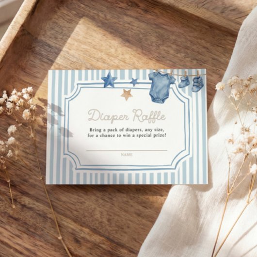 Diaper Raffle Card Blue Jean Informatiekaartje