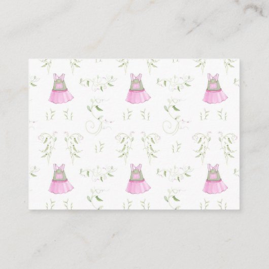 Diaper Raffle Card Informatiekaartje (Achterkant)