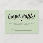Diaper Raffle Card Informatiekaartje (Voorkant)