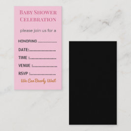 Diaper Raffle Card Tickets | Elegant Insert Informatiekaartje