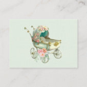 Diaper Raffle Carriage Bows Green Gingham Informatiekaartje (Achterkant)