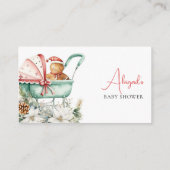 Diaper Raffle Christmas Gingerbread Baby Shower Informatiekaartje (Achterkant)