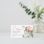 Diaper Raffle Christmas Gingerbread Baby Shower Informatiekaartje (Staand voorkant)