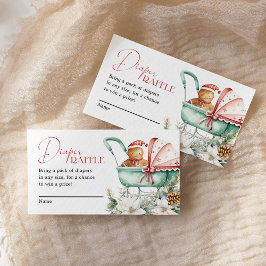 Diaper Raffle Christmas Gingerbread Baby Shower Informatiekaartje