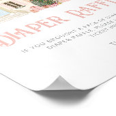 Diaper raffle Christmas village Pink Baby Shower Poster (Hoek)