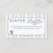 Diaper Raffle Coffe Brunch Dusty Blue Baby Shower Informatiekaartje (Voorkant)