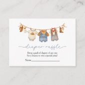Diaper Raffle Cowboy Western Baby Shower Informatiekaartje (Voorkant)