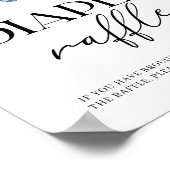 Diaper Raffle Denim Blue Jean Baby Shower Poster (Hoek)