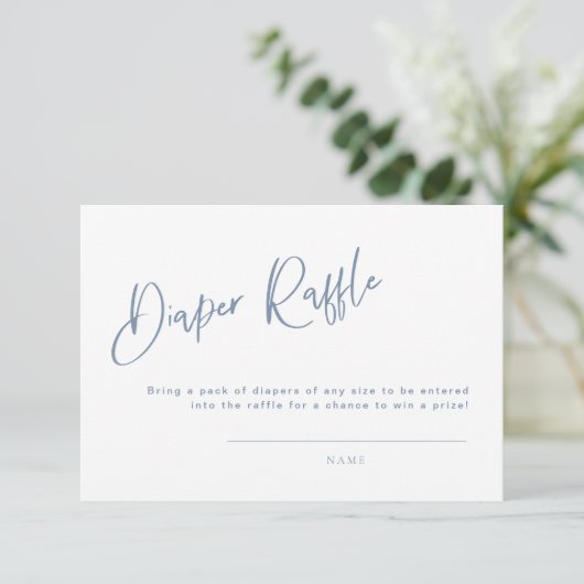 Diaper Raffle Denim/Dusty Blue Bohemian Informatiekaartje (Staand voorkant)