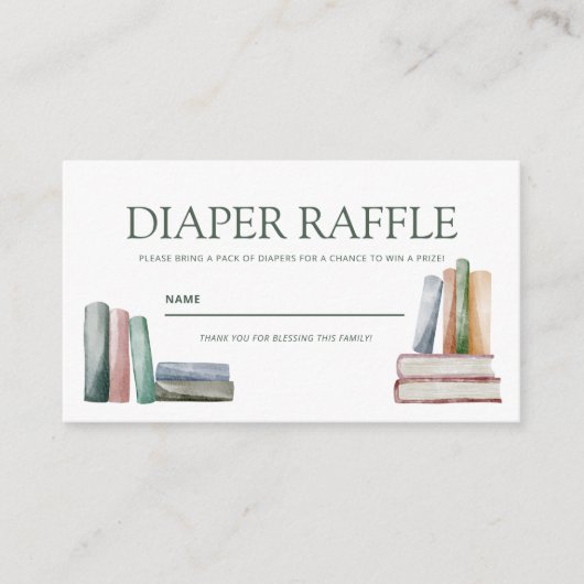 Diaper Raffle Enclosure Card Informatiekaartje (Voorkant)