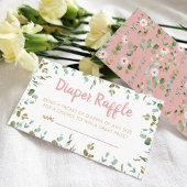 Diaper Raffle Eucalyptus Baby shower Informatiekaartje