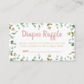 Diaper Raffle Eucalyptus Baby shower Informatiekaartje (Voorkant)